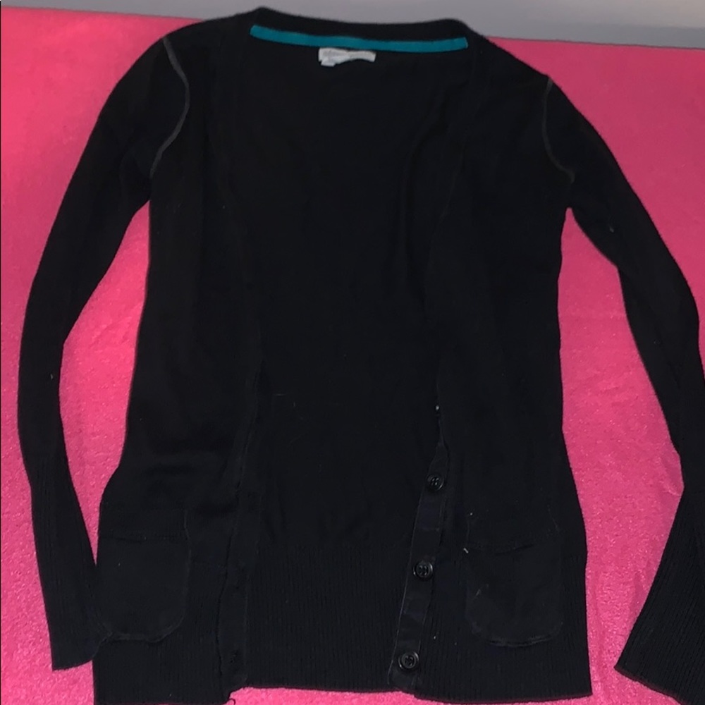 Black Button Up Cardigan